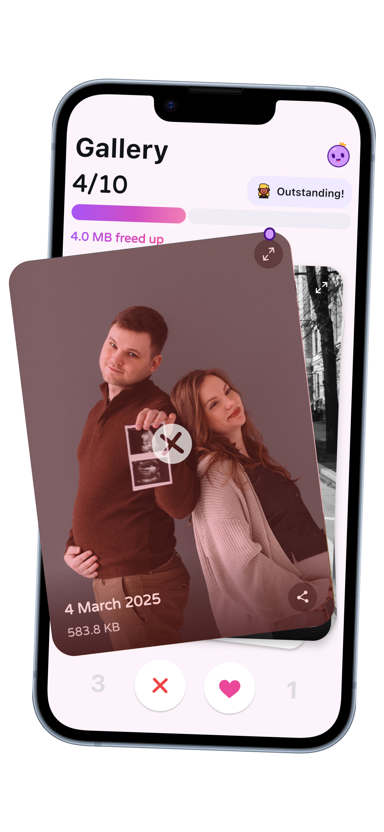 Swipe left to delete